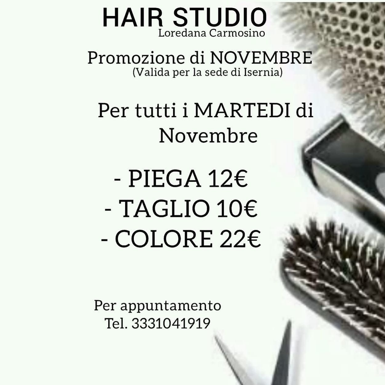 HairStudio Promo Novembre