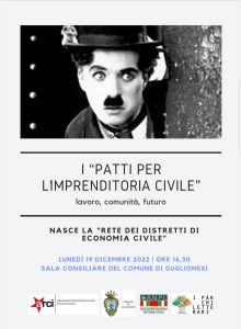Nasce la rete nazionale dei distretti di economia civile: lunedí 19 dicembre assemblea a Guglionesi 