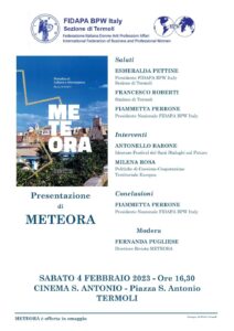 Meteora, esce il nuovo numero: presentato dalla Fidapa di Termoli 