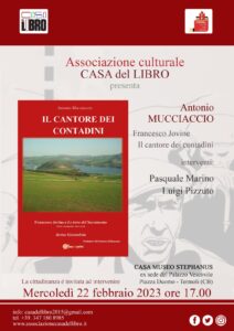  'Il Cantore dei Contadini', presentato a Termoli il saggio di Antonio Mucciaccio a cura della casa del libro 