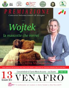 Orso Wojtek, la figlia del generale alla premiazione del concorso "La mascotte che vorrei..."