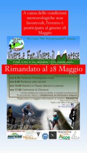 Vivere e Far Vivere il Matese slitta a domenica 28 maggio 