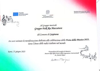 Festa Europea della Musica, Molisefolk sugli allori: il ministro Tajani premia 'Ru Maccature' di Carpinone 