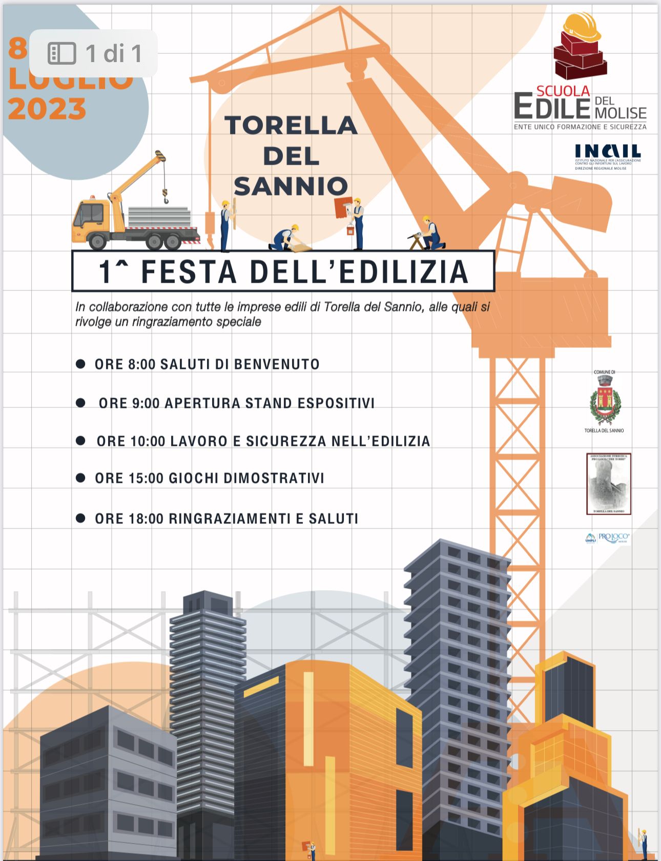“Festa dell’edilizia” a Torella del Sannio