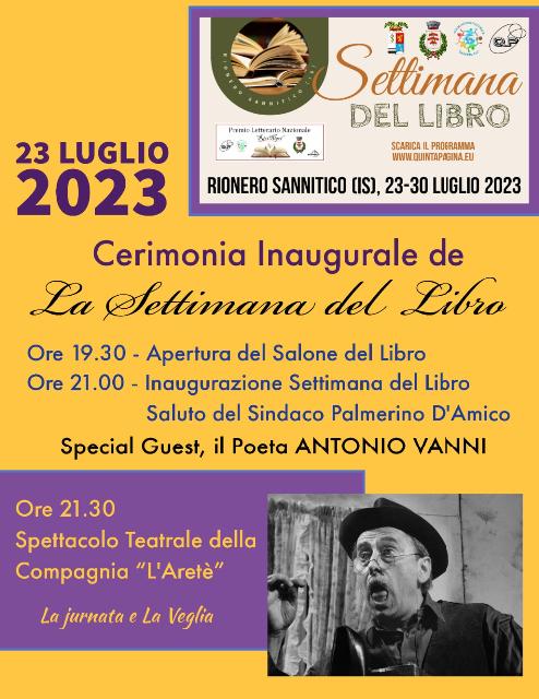 Cultura, Rionero Sannitico propone la settimana del libro: 23 - 30 luglio
