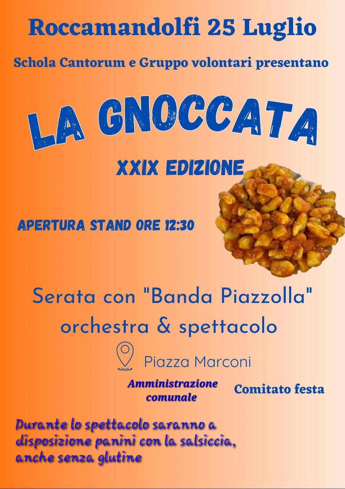 29^edizione della Gnoccata a Roccamandolfi e festeggiamenti al patrono San Giacomo Maggiore: 25 luglio