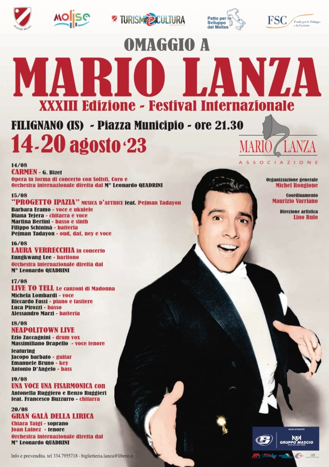 Al via il Festival Internazionale “Omaggio a Mario Lanza”