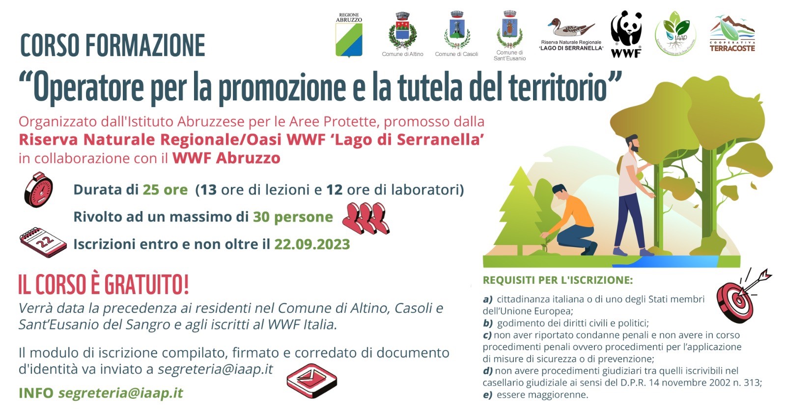 WWF Abruzzo, corso per operatore per la promozione e tutela del territorio 