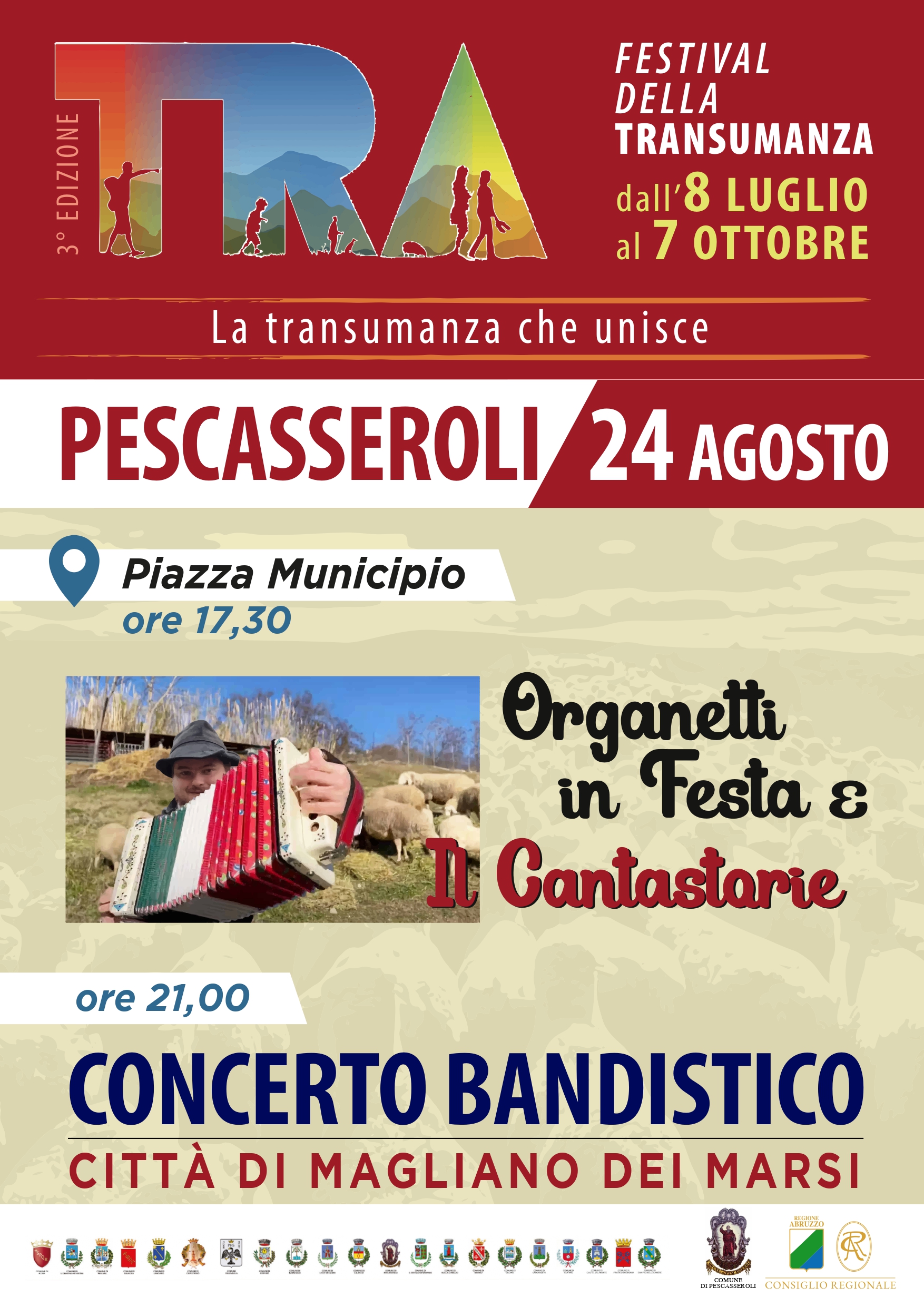 Festival della Transumanza, organetti in festa a Pescasseroli: 24 agosto ore 21
