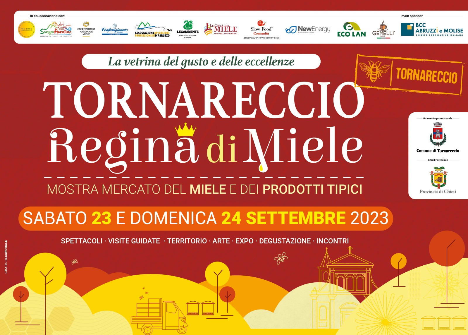 Regina di Miele 2023, Tornareccio si prepara alla kermesse del nettare degli dei: 23 - 24 settembre