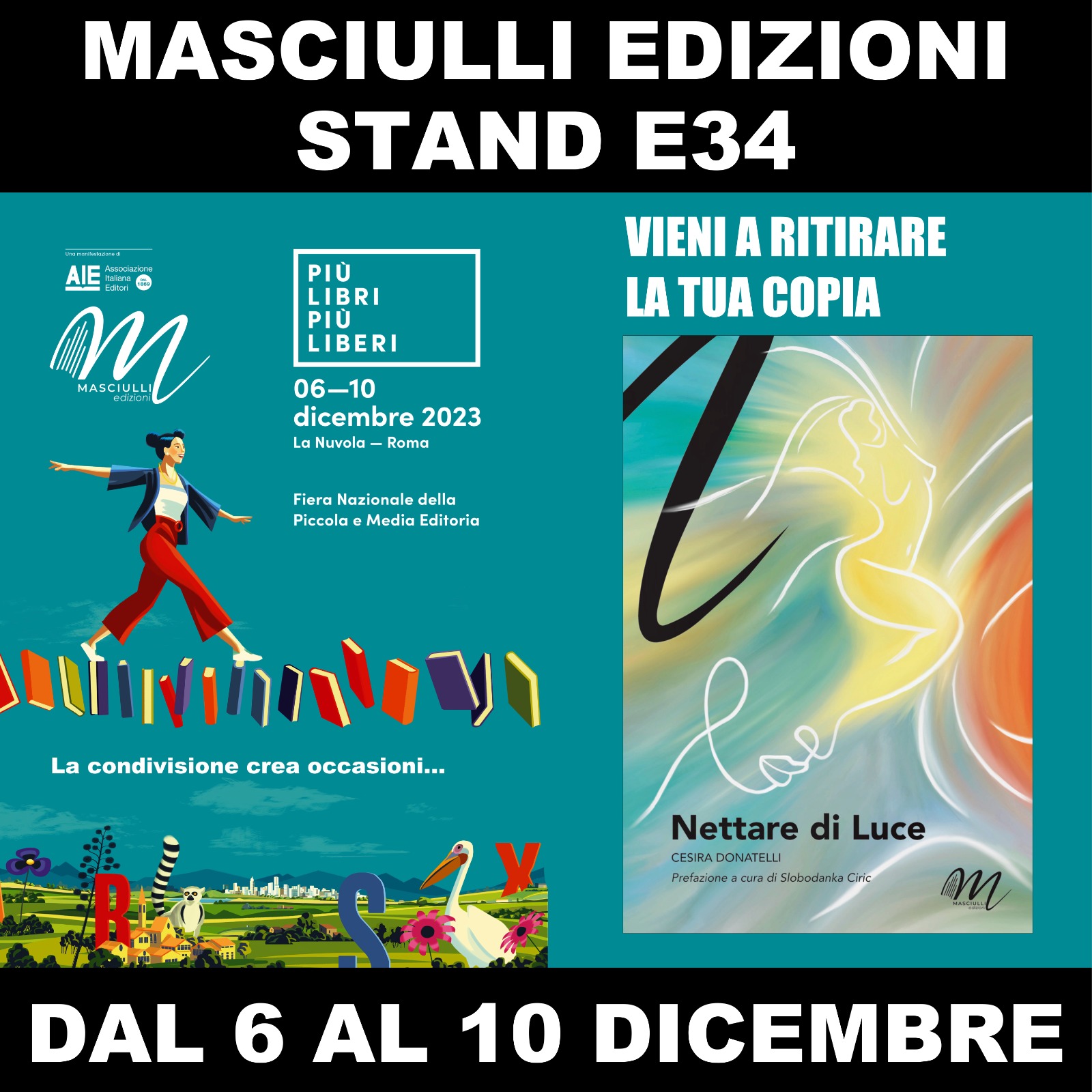 Casa Sanremo Writers 2024, selezionata Cesira Donatelli con Nettare di Luce - Masciulli edizioni