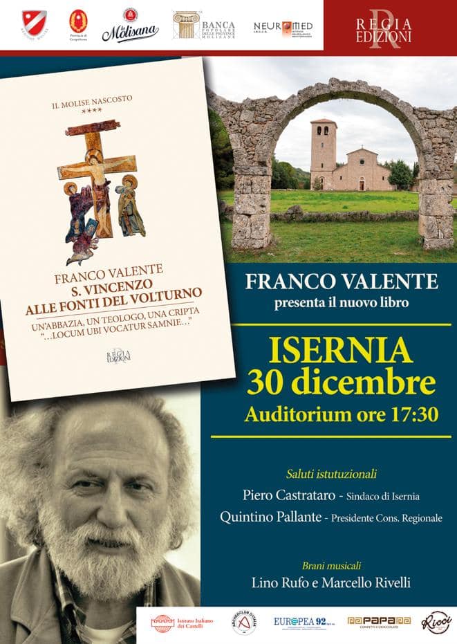 San Vincenzo alla fonti del Volturno, Franco Valente presenta il suo ultimo libro
