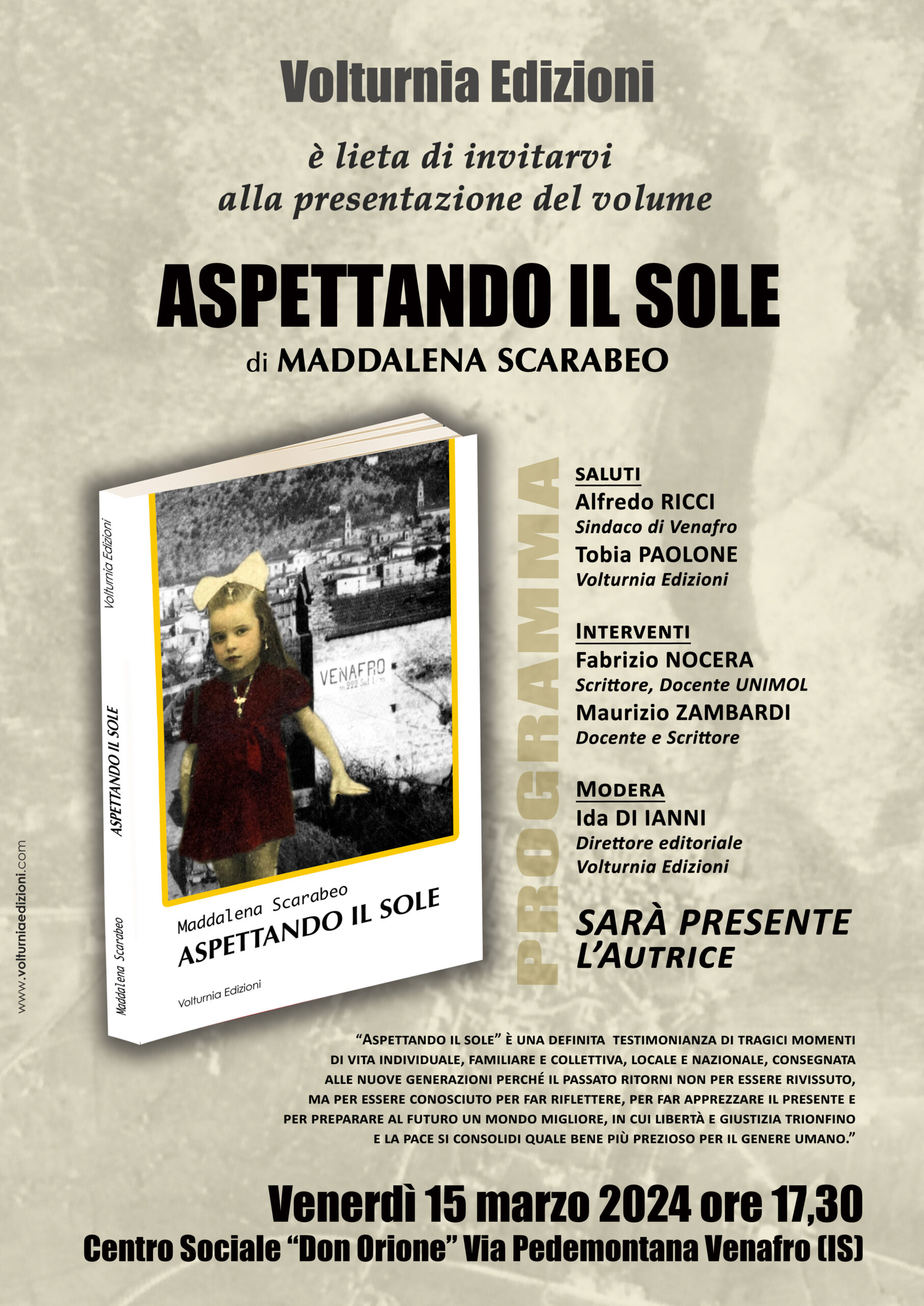 II guerra Mondiale, Maddalena Scarabeo presenta 'Aspettando il sole'