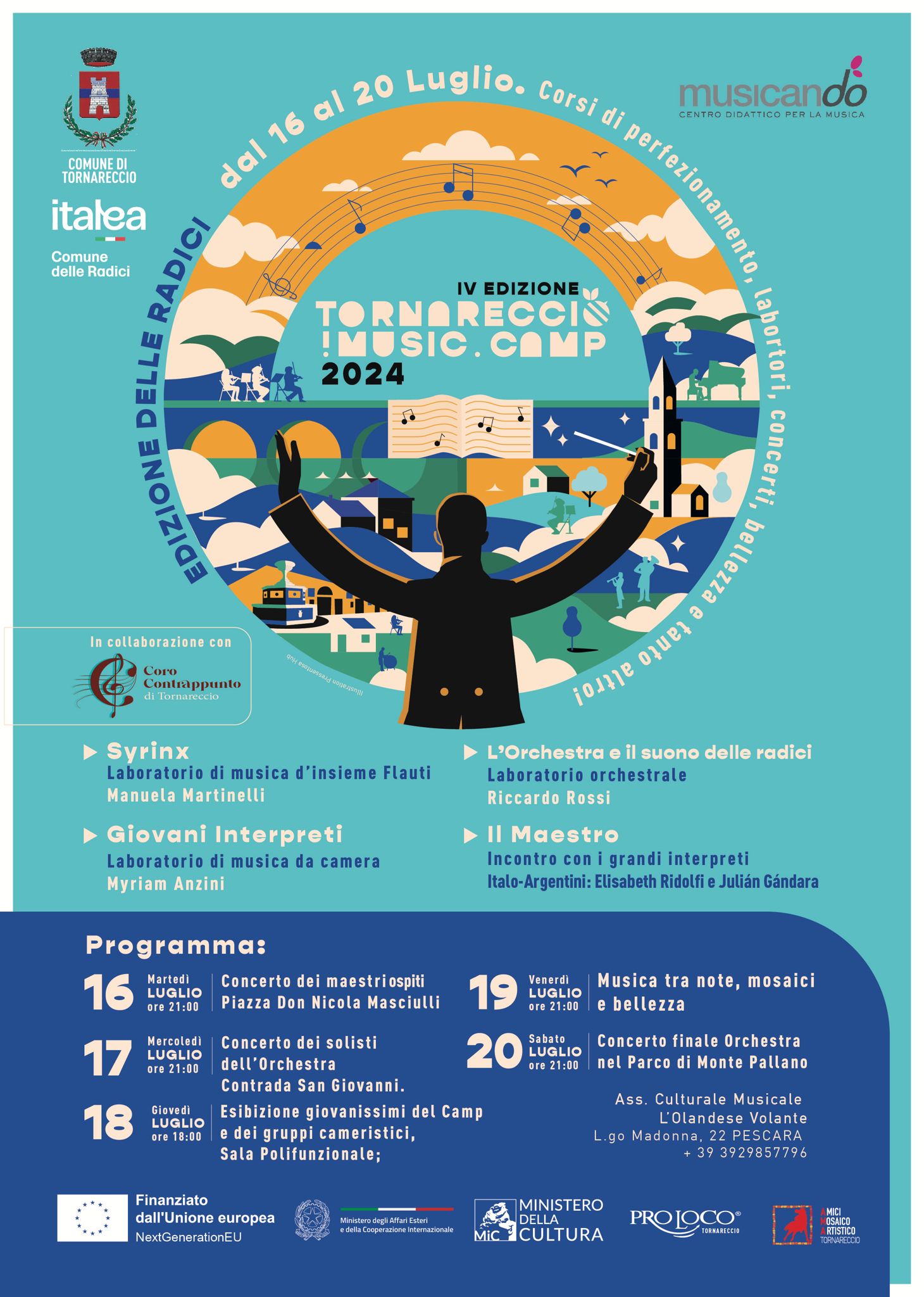 Tornareccio Music Camp 2024, aperte le iscrizioni