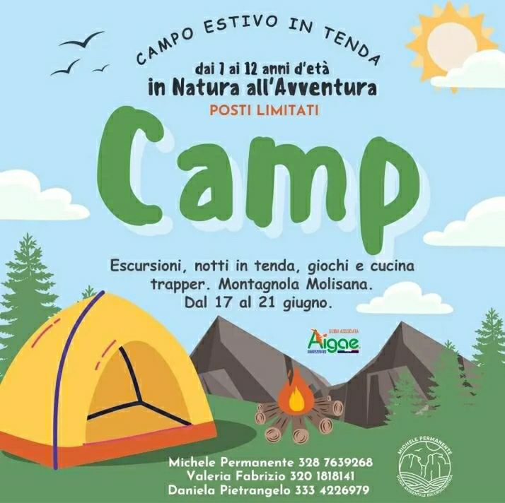 Alto Molise, campo estivo in tenda con guide ambientali escursionistiche: 17 - 21 giugno