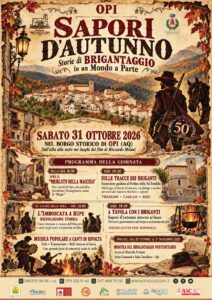 Opi, “Sapori d’Autunno” si tinge di brigantaggio: il borgo diventa un teatro a cielo aperto