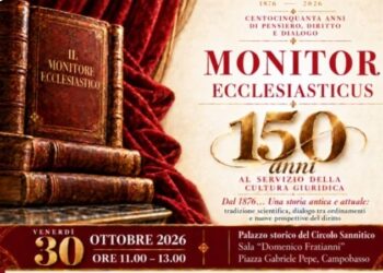 Monitor Ecclesiasticus, 150 anni di storia: a Campobasso un incontro tra diritto, cultura e futuro