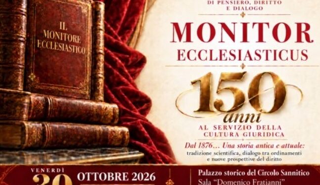 Monitor Ecclesiasticus, 150 anni di storia: a Campobasso un incontro tra diritto, cultura e futuro